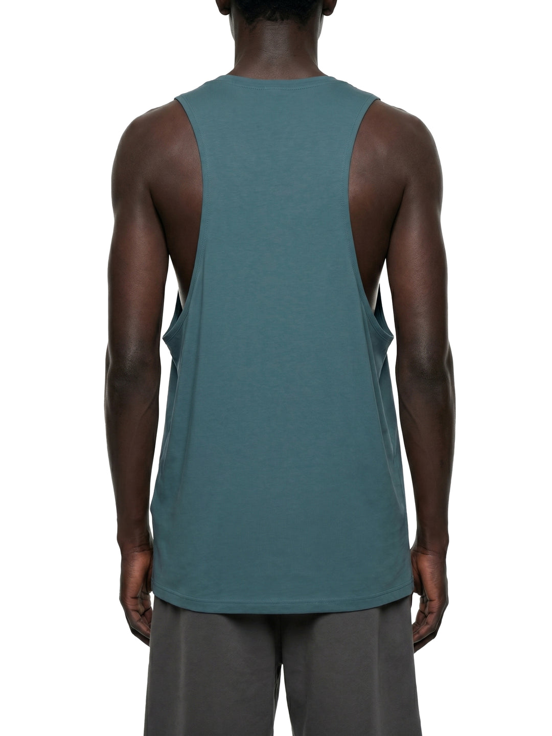 MEN GYM WEAR Wing Logo Crewneck Tank Top — Teal