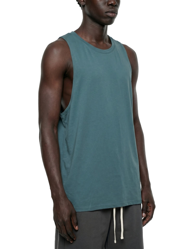 MEN GYM WEAR Wing Logo Crewneck Tank Top — Teal