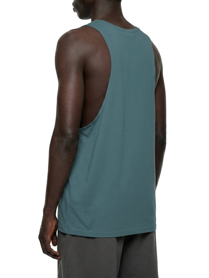 MEN GYM WEAR Wing Logo Crewneck Tank Top — Teal