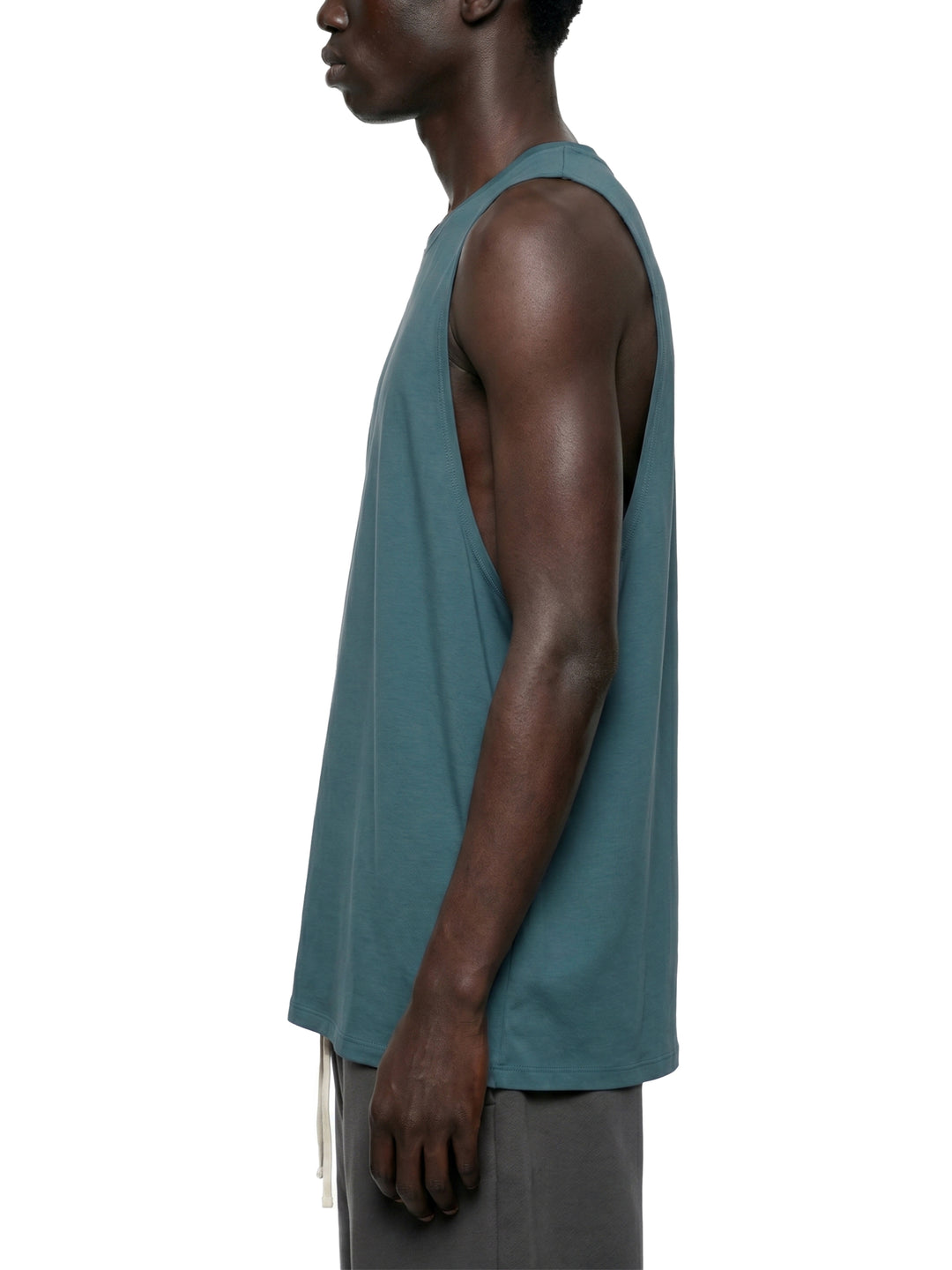 MEN GYM WEAR Wing Logo Crewneck Tank Top — Teal