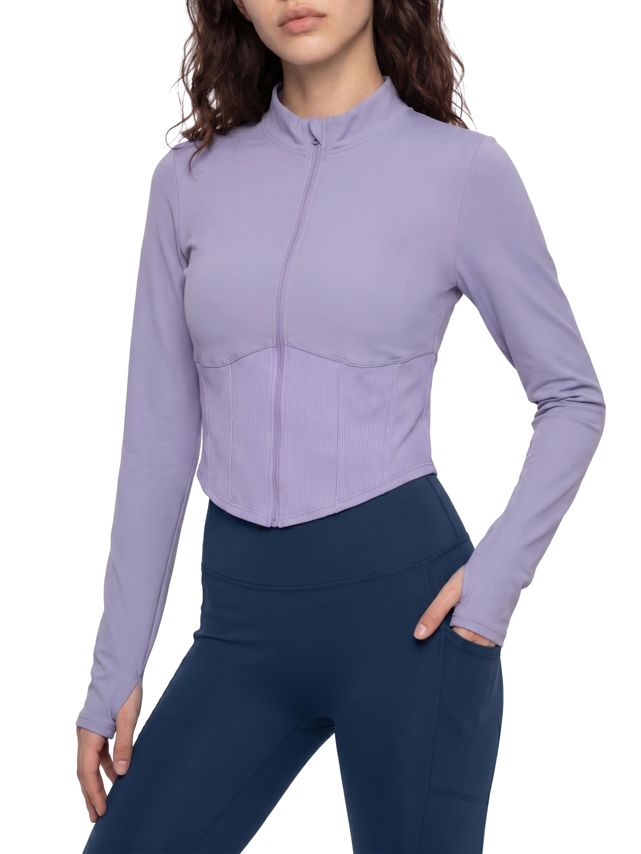 Women's  brand Slim Fit Full-Zip Yoga Jacket