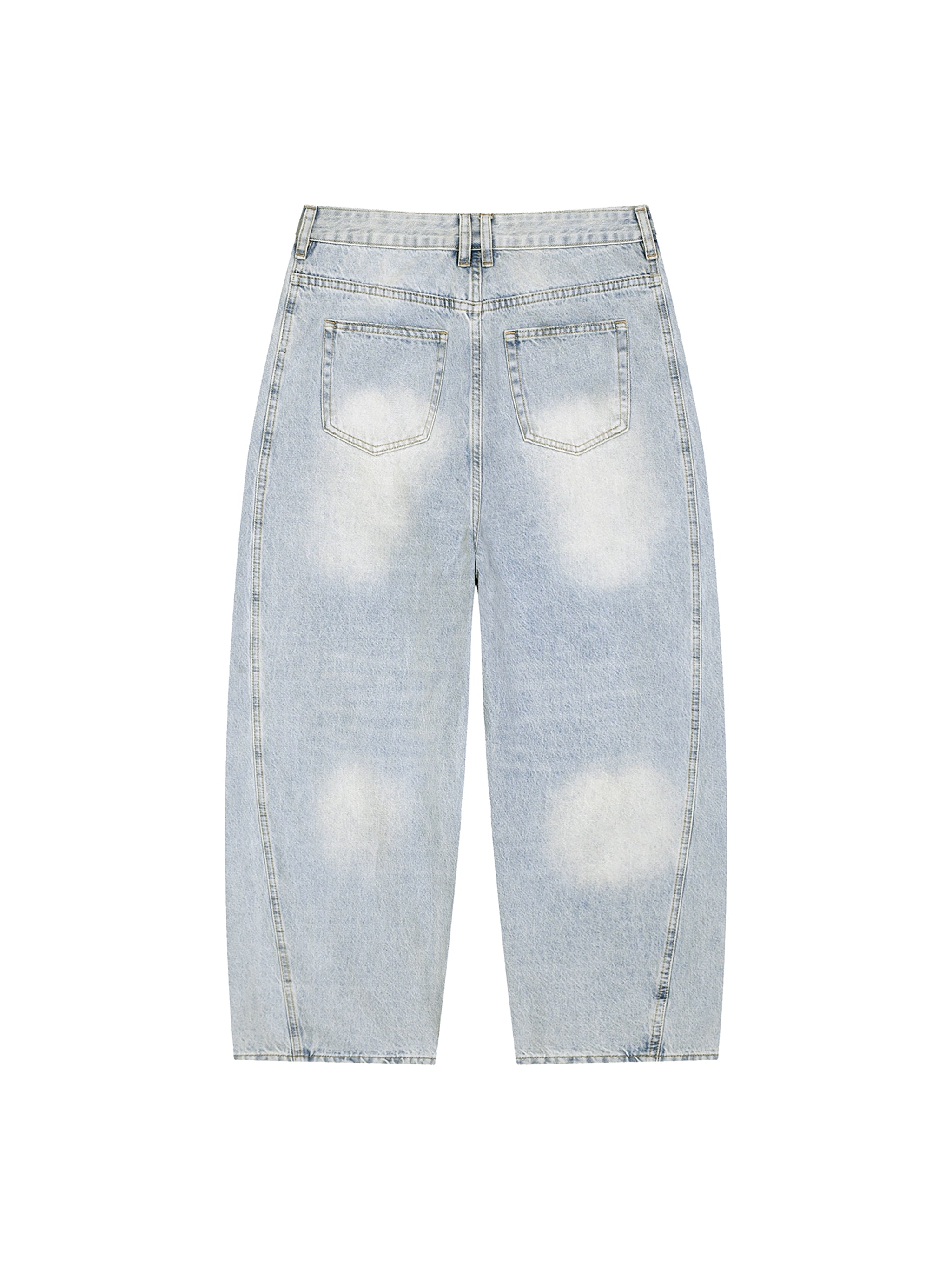 Men's Vintage Wash Sunfade Barrel Leg Jeans