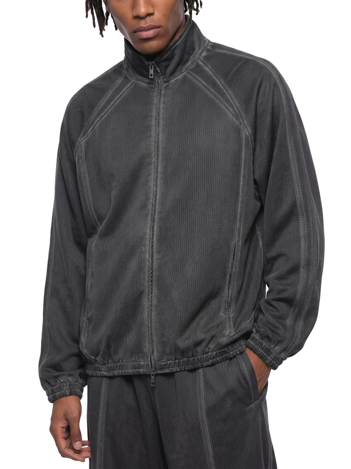 MEN HODDIES  Vintage Wash Full Zip Mesh Jacket