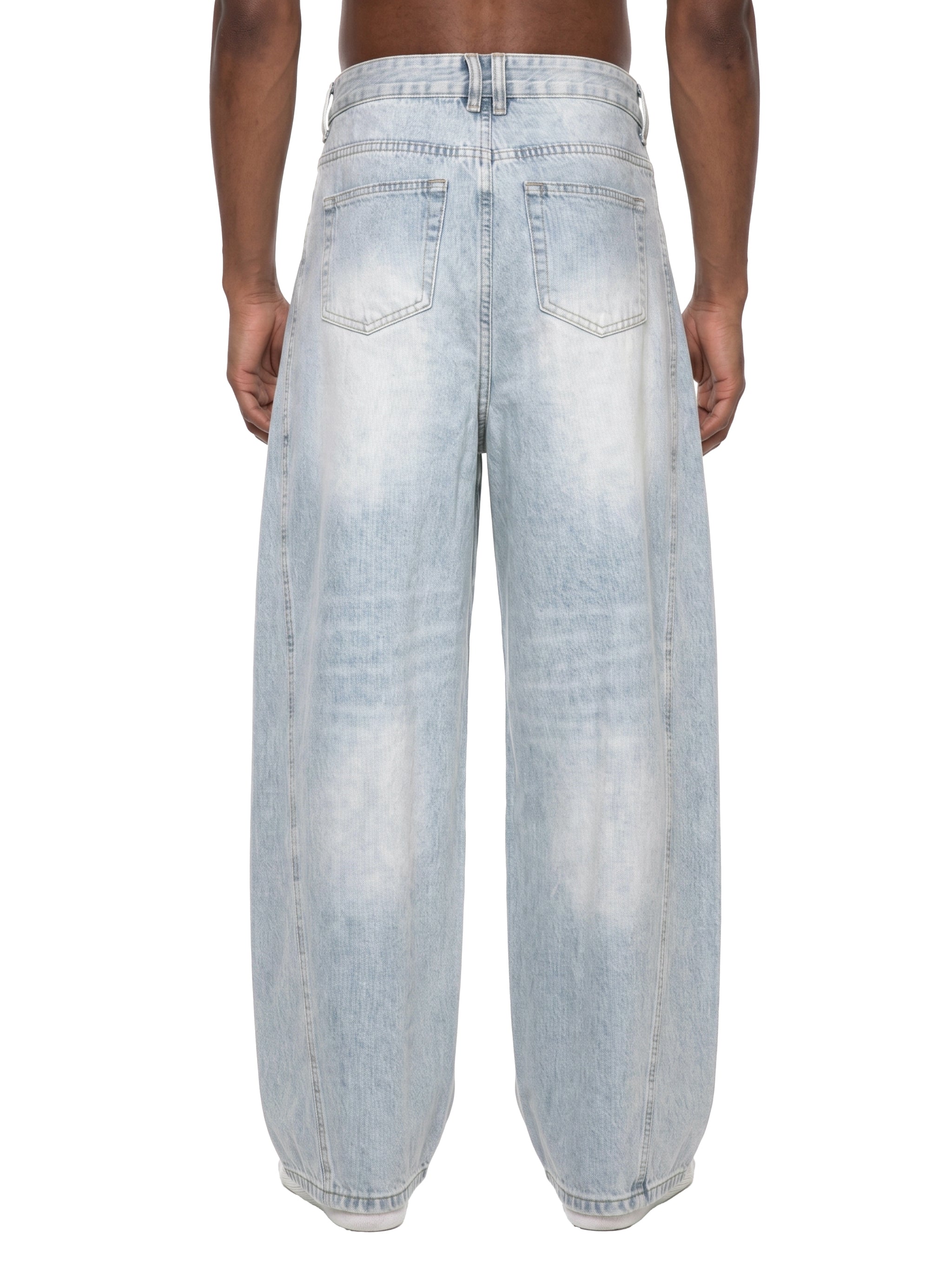 Men's Vintage Wash Sunfade Barrel Leg Jeans