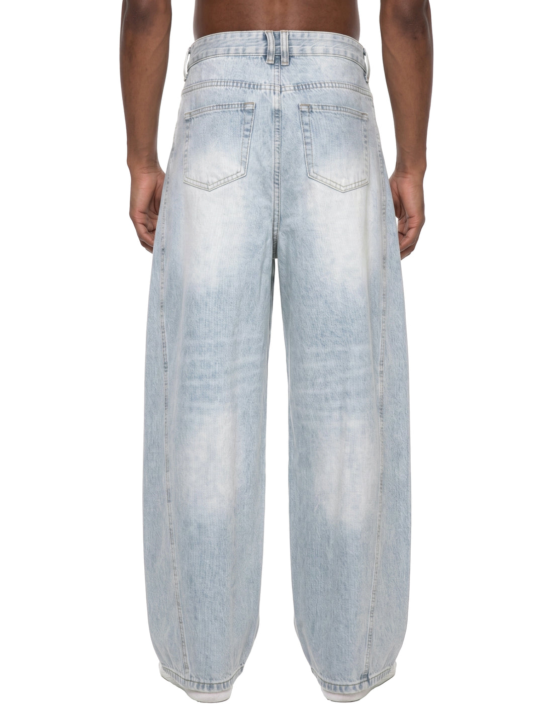 men brand  Vintage Wash Sunfade Barrel Leg Jeans