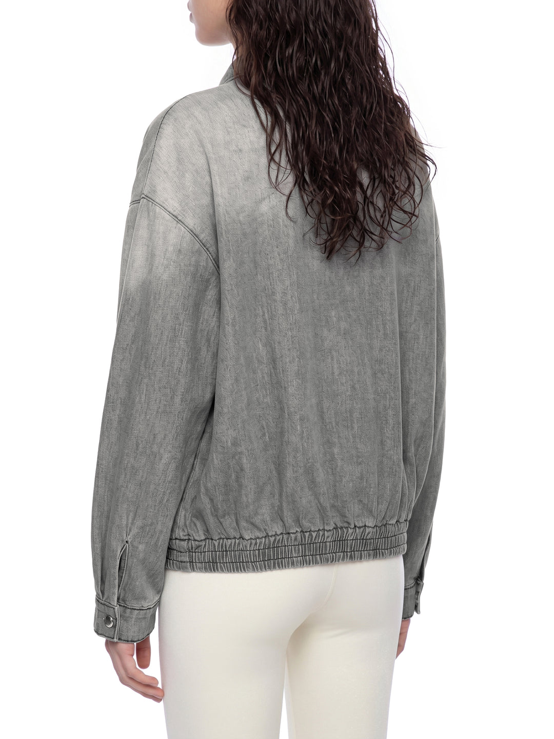 WOMEN COAT AND JACKET  Vintage Wash Full-Zip Denim Jacket