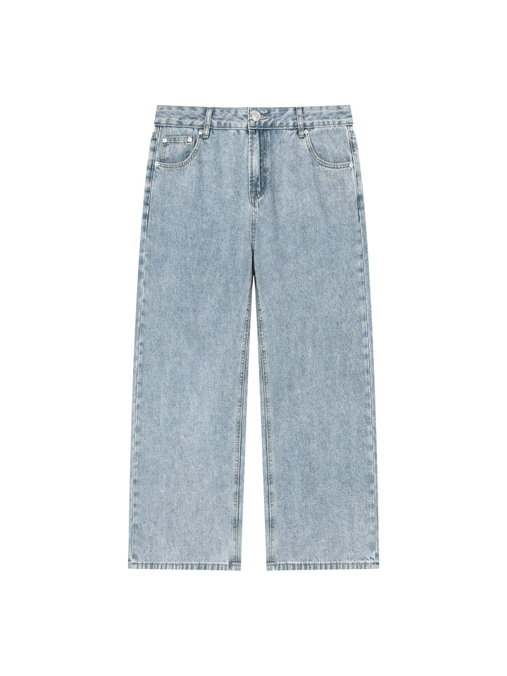 men brand Vintage Wash Straight Leg Jeans