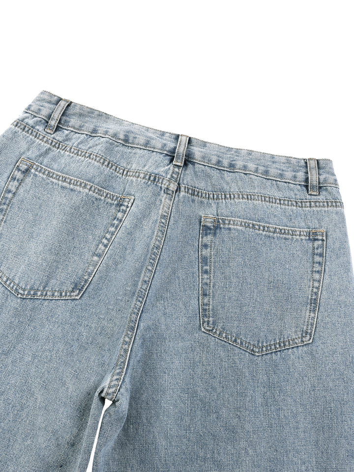men brand Vintage Wash Straight Leg Jeans