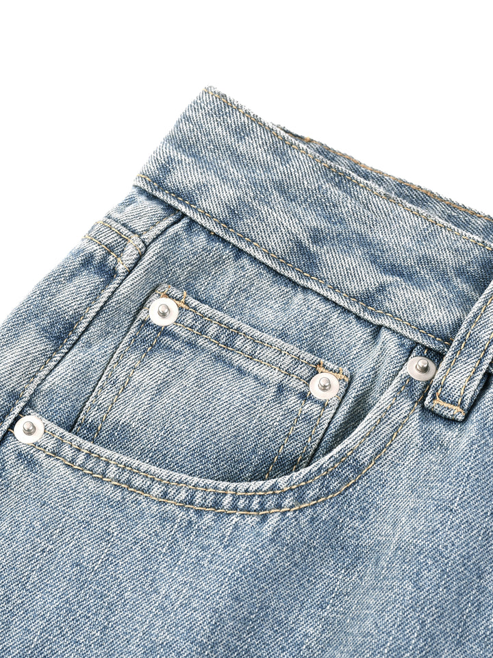 men brand Vintage Wash Straight Leg Jeans
