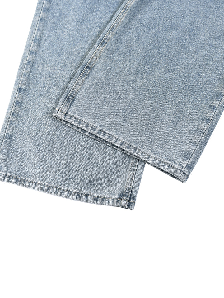 men brand Vintage Wash Straight Leg Jeans