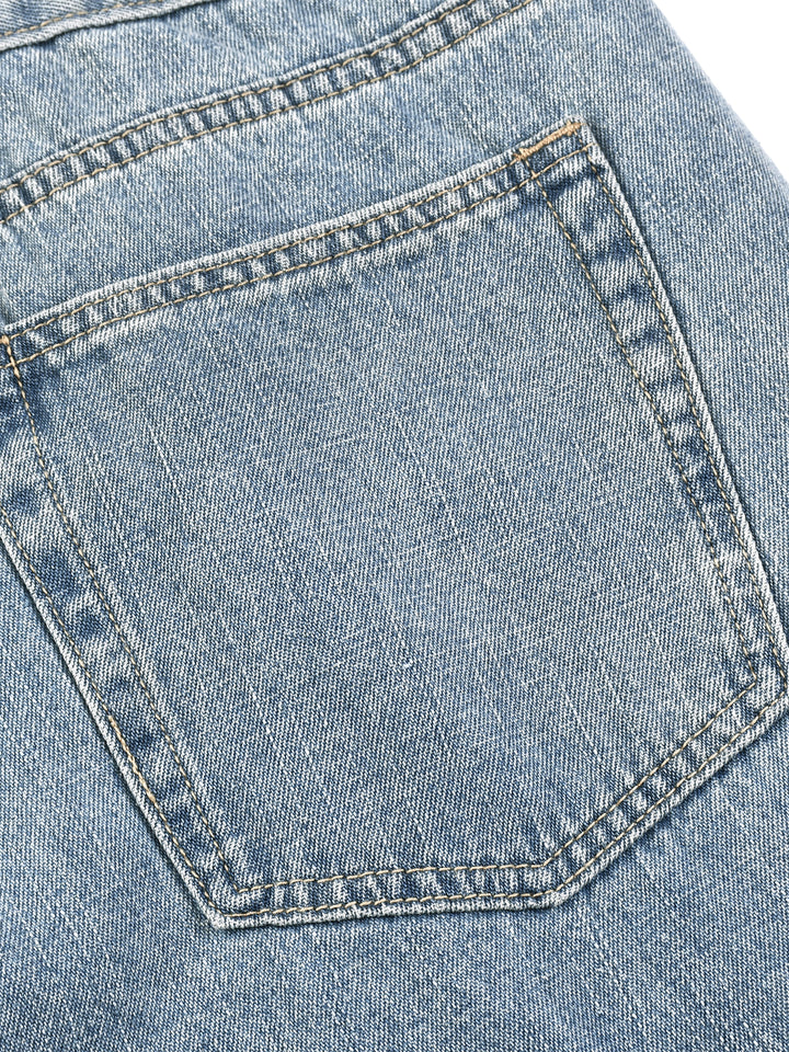 men brand Vintage Wash Straight Leg Jeans