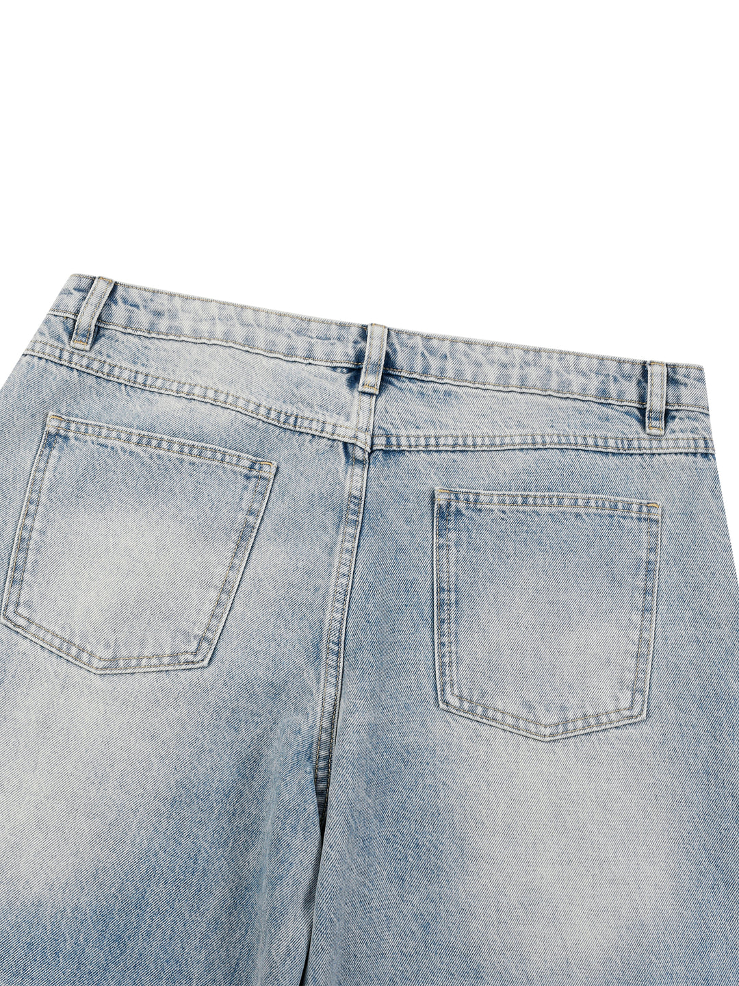 men brand Enzyme Wash Wide Leg Jeans