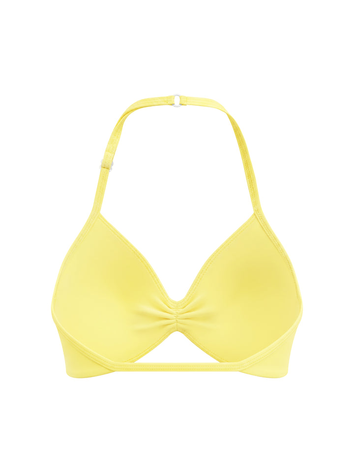 Women’s gym wear Ruched Halter-Neck Sports Bra