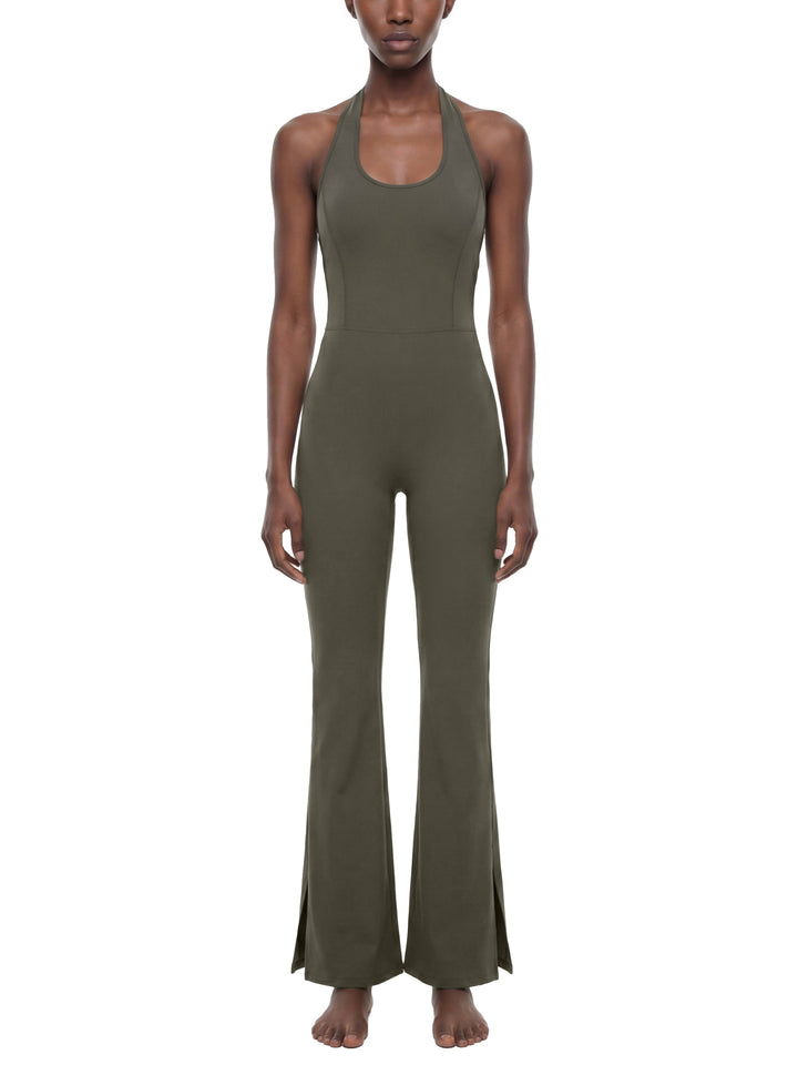 Women’s one piece Halter Flared Jumpsuit