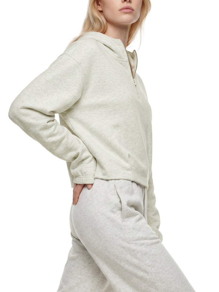 Women HODDIES  Boxy Quarter-Zip Hoodie