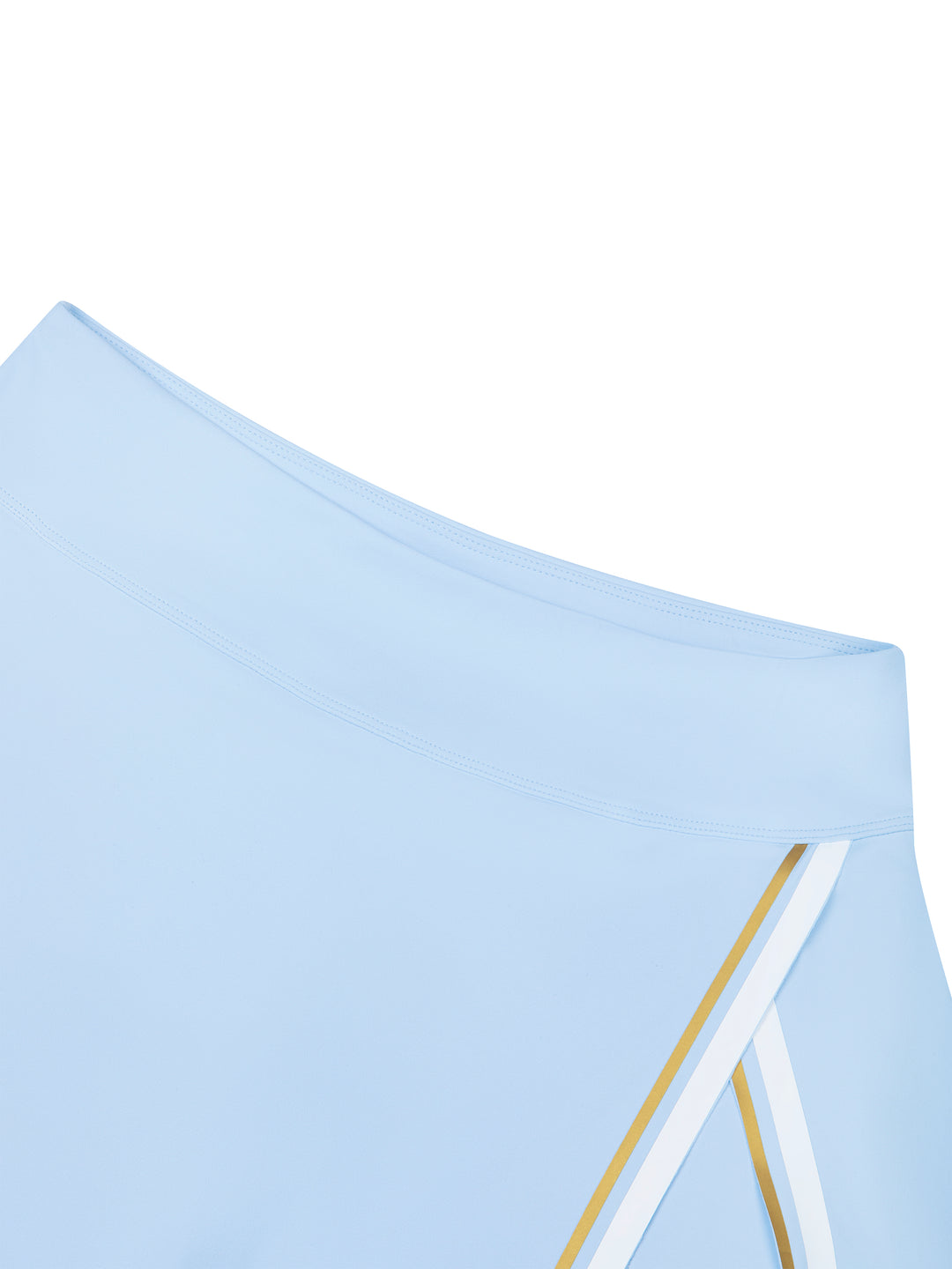 Women SKIRT A-Line Contrast Panel Slit Skirt