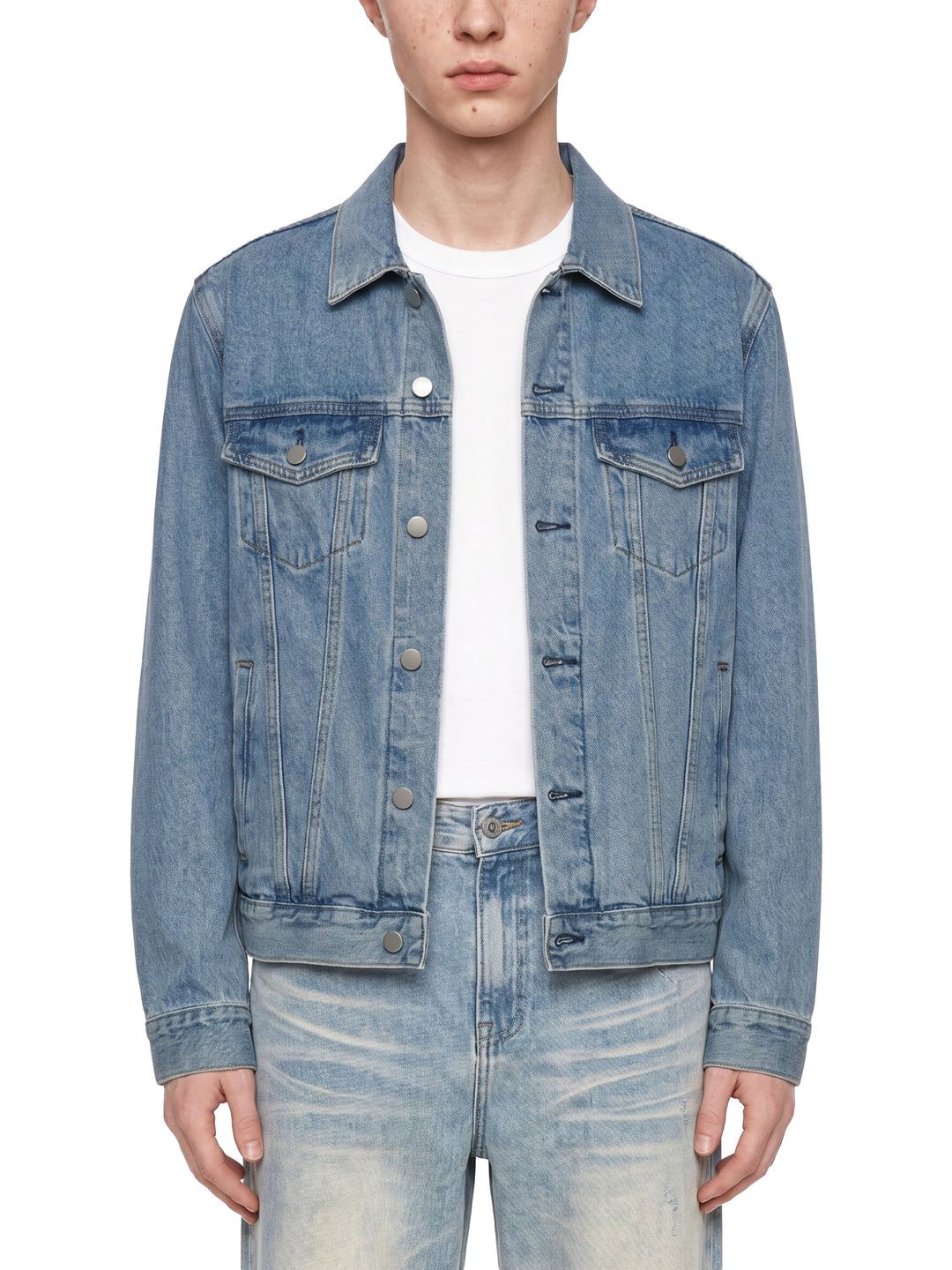 MEN jacket coat Unisex Vintage Wash Denim Jacket