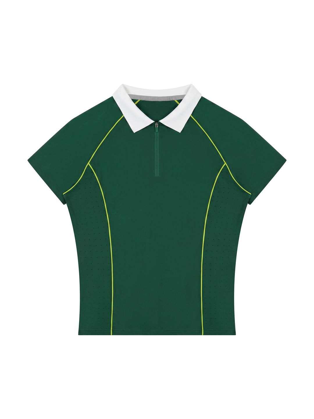 Women’s gym wear Slim Fit Quarter-Zip Polo Shirt