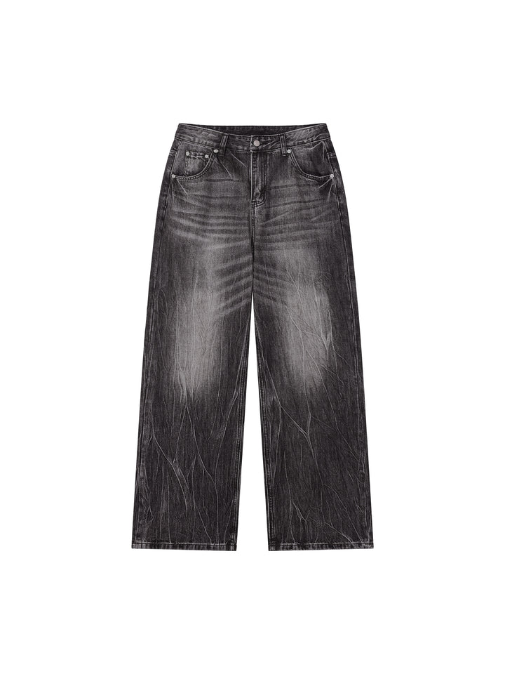 Men’s Vintage Wash Wide Leg Jeans