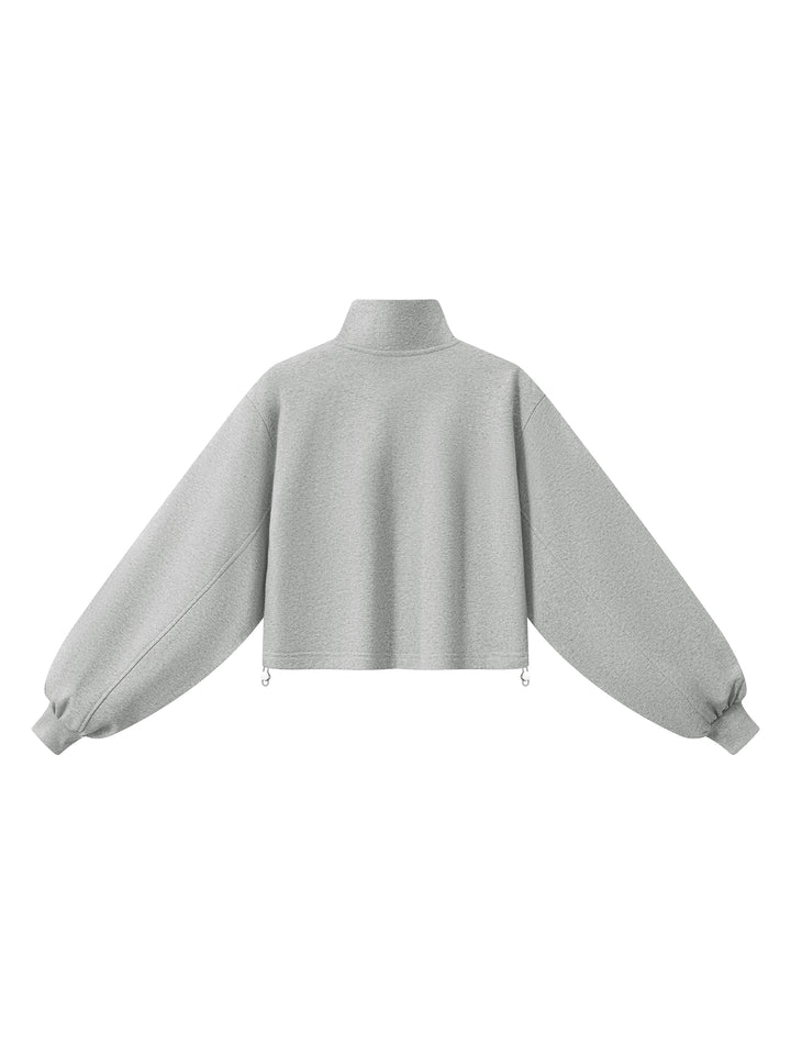 Women HODDIES Mock-Neck Quarter-Zip Sweatshirt