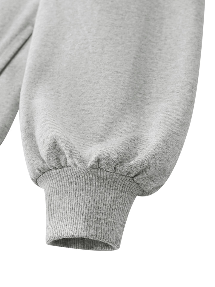Women’s  hoddies Mock-Neck Quarter-Zip Sweatshirt