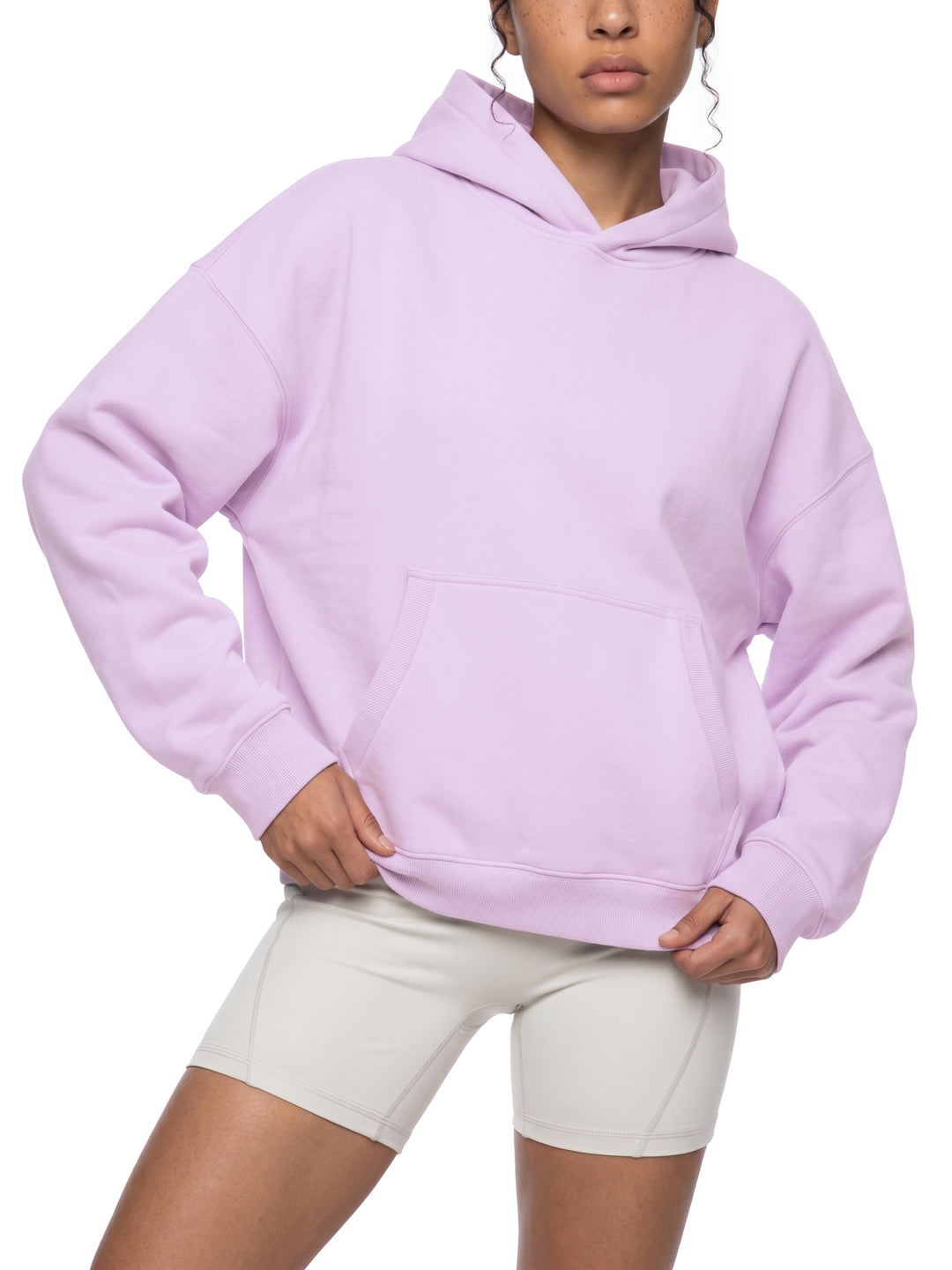WOMEN HODDIES Essential Oversized Boxy Fit Fleece Hoodie