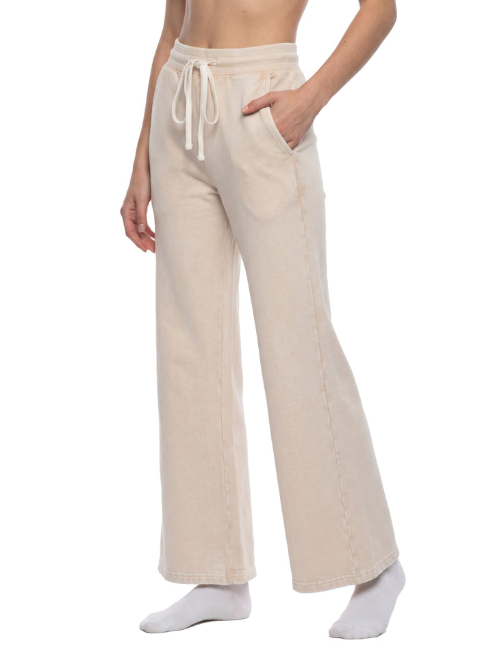 Women PENT  Mineral Wash Flared Leg Sweatpants