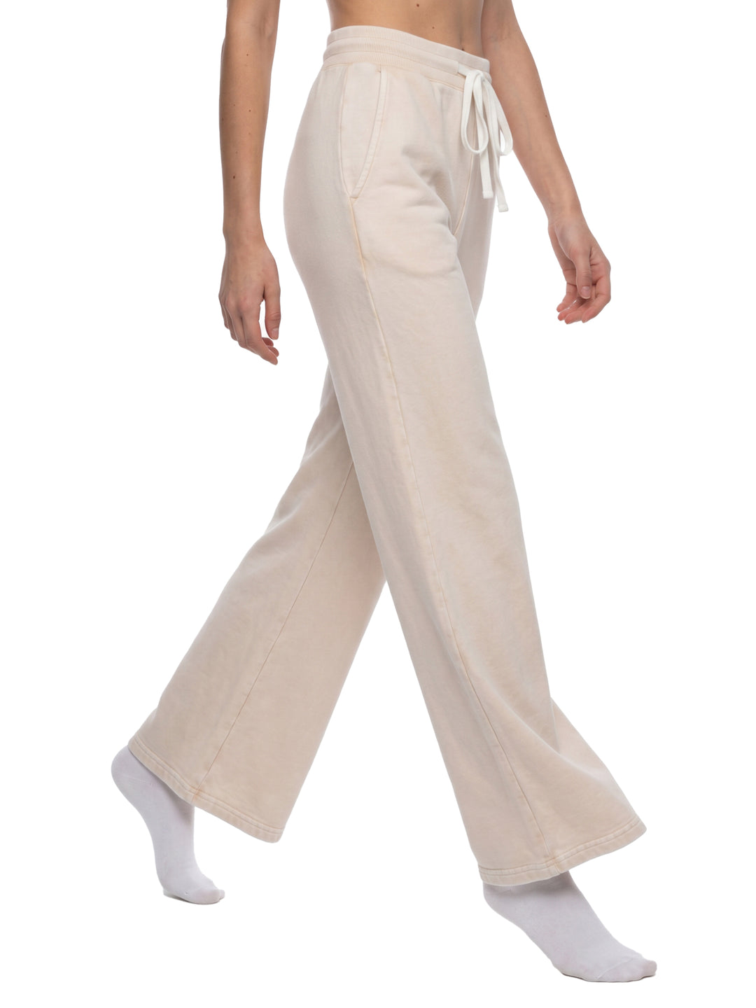 Women PENT  Mineral Wash Flared Leg Sweatpants