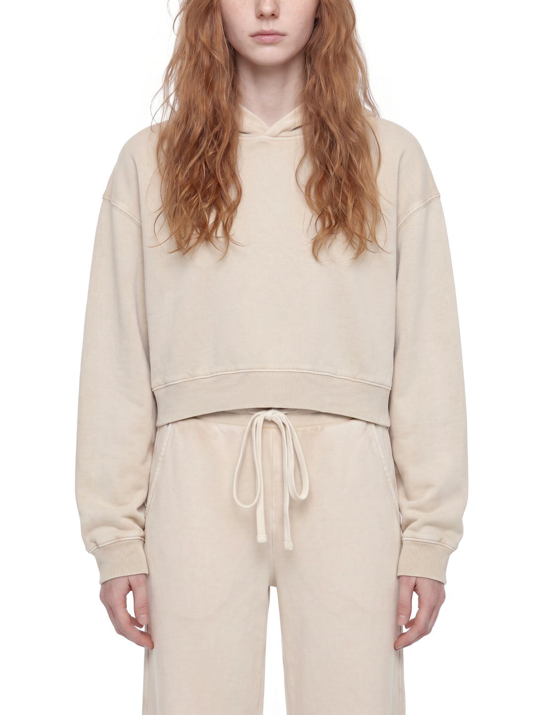 Women HODDIES  Mineral Washed Crop Hoodie