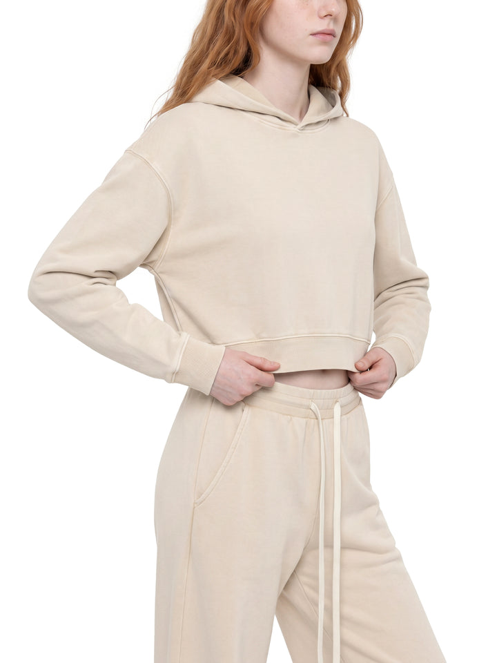 Women HODDIES  Mineral Washed Crop Hoodie