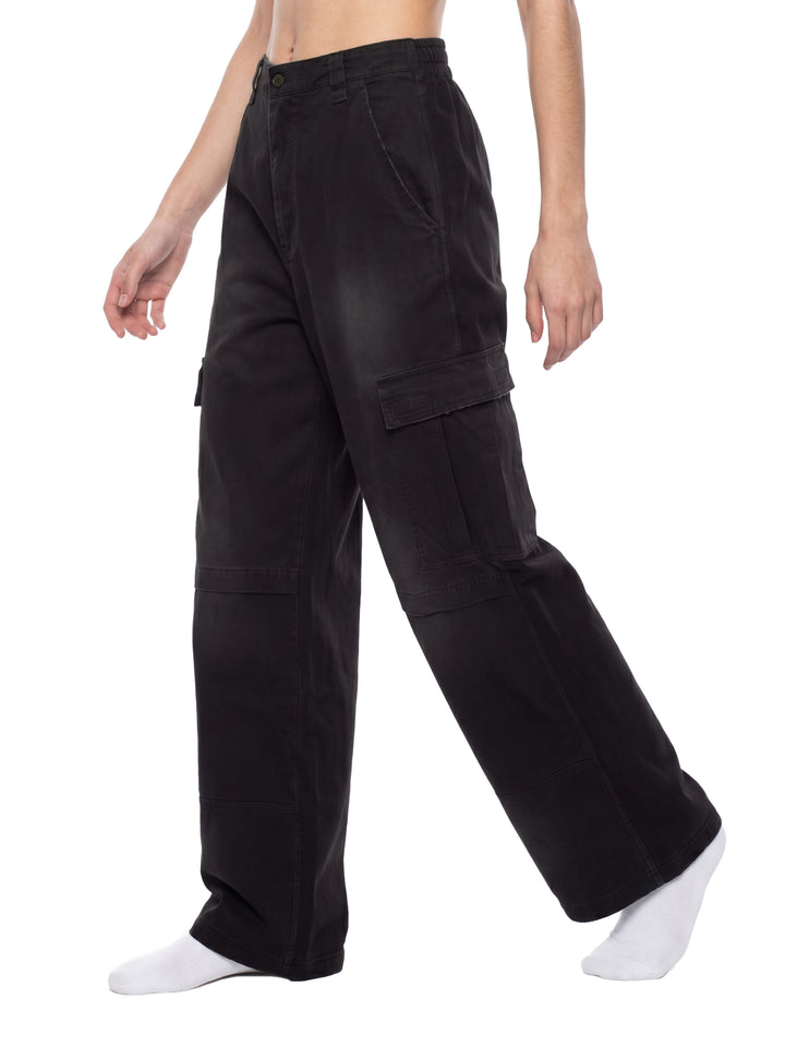 WOMEN PENT  Sunfade Washed Fleece Cargo Pants