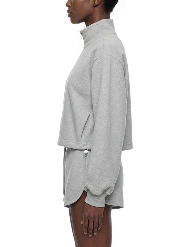 Women HODDIES Mock-Neck Quarter-Zip Sweatshirt