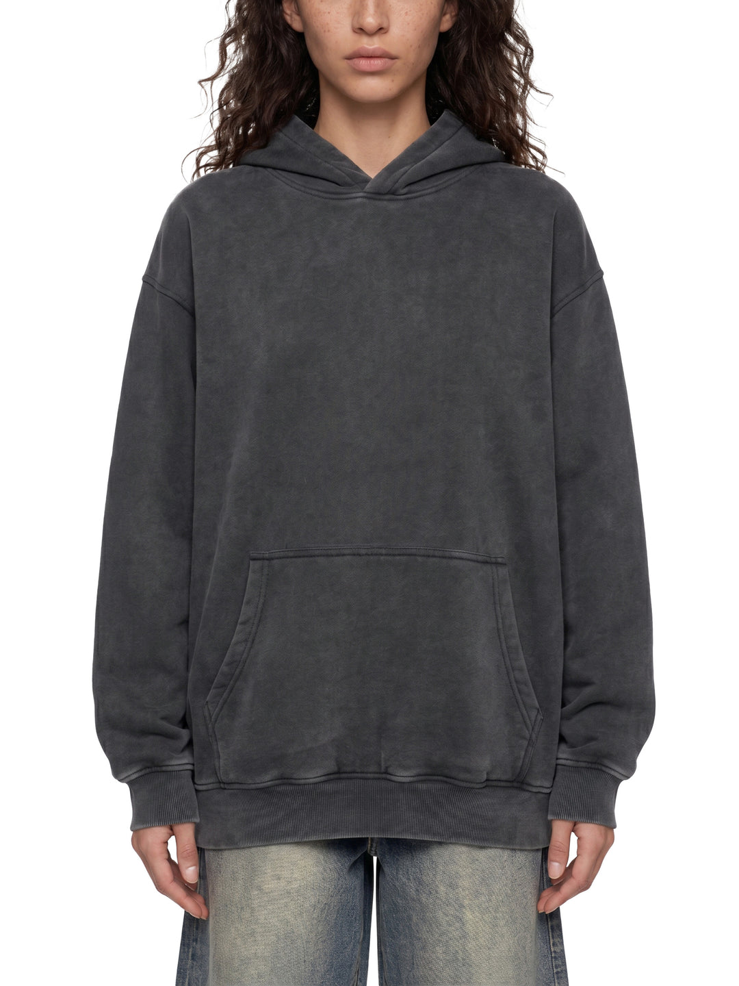 women hoddies Snow Wash Fleece Oversize Hoodie