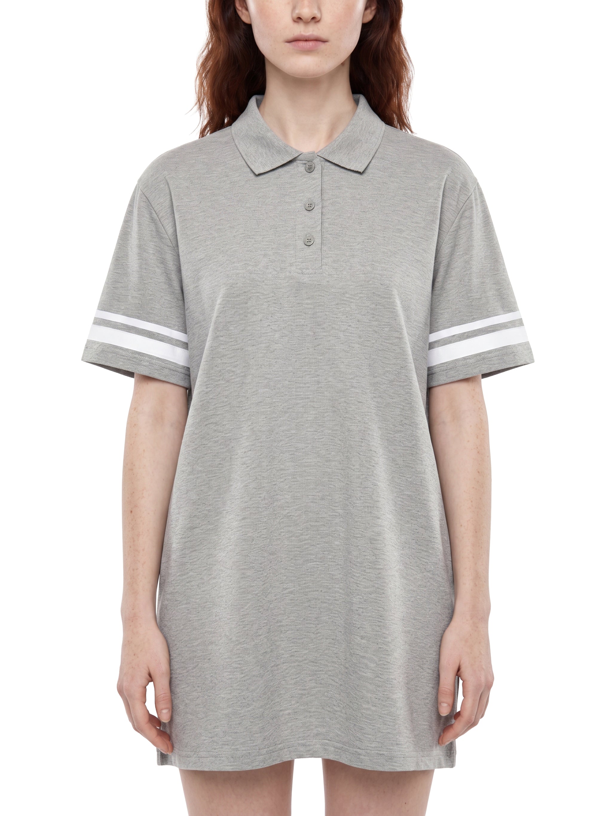 Women's brand Striped Color Block Polo Dress