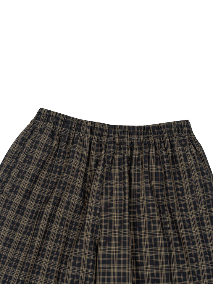 WOMEN PENT Plaid Wide Leg Pants