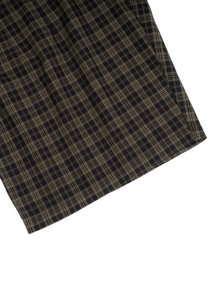 WOMEN PENT Plaid Wide Leg Shorts