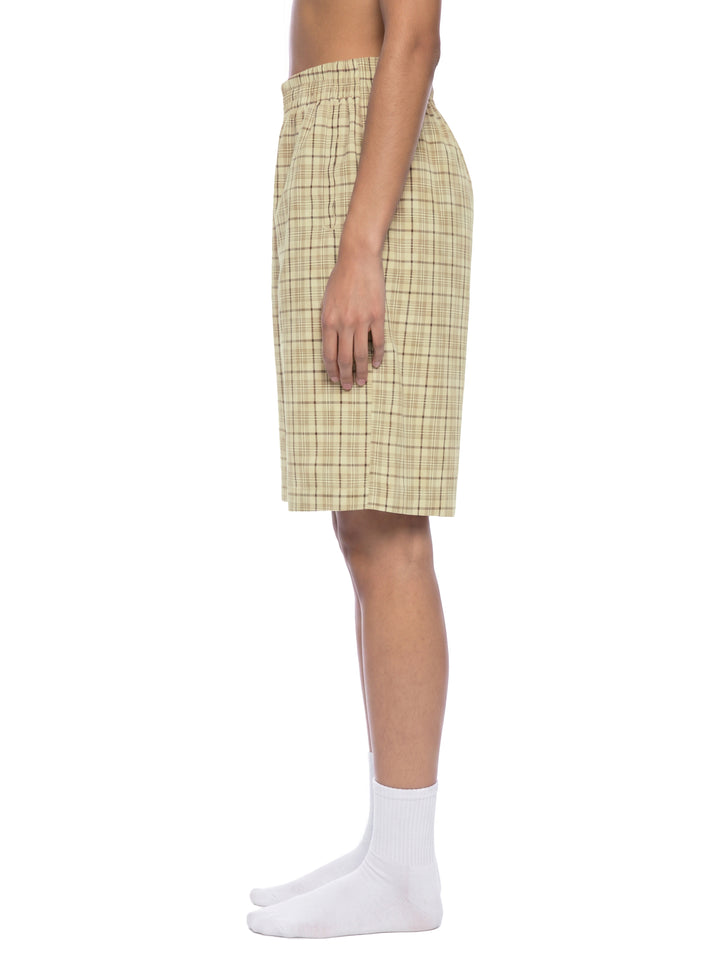 WOMEN PENT Plaid Wide Leg Shorts