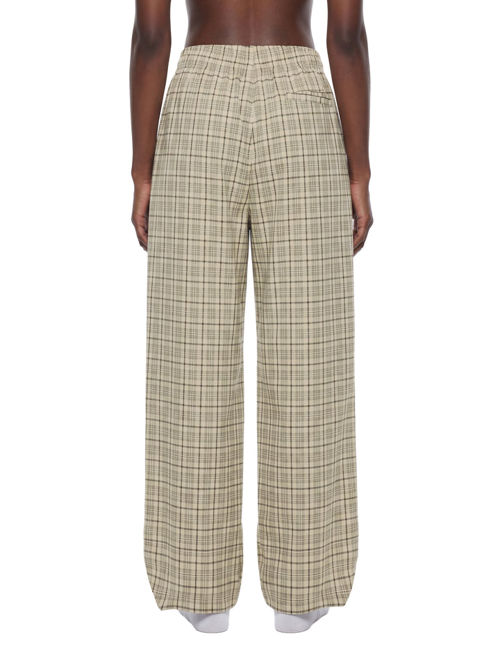 WOMEN PENT Plaid Wide Leg Pants