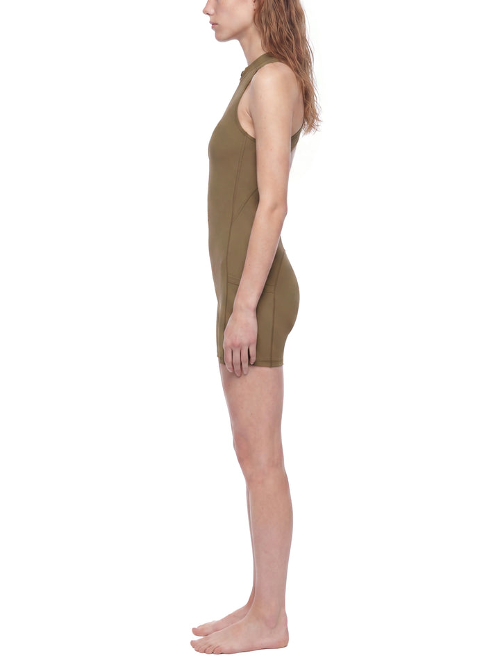 Women’s gym wear Quarter-Zip Yoga Romper