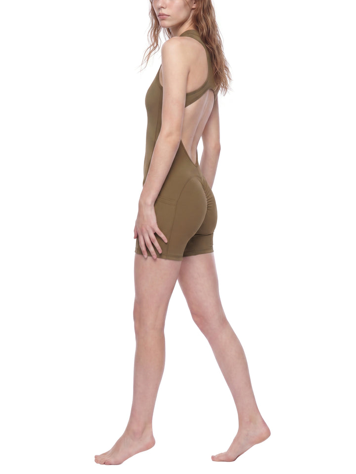 Women’s gym wear Quarter-Zip Yoga Romper