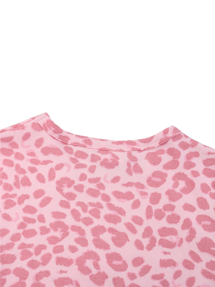 Women’s Leopard Print Crop T-Shirt