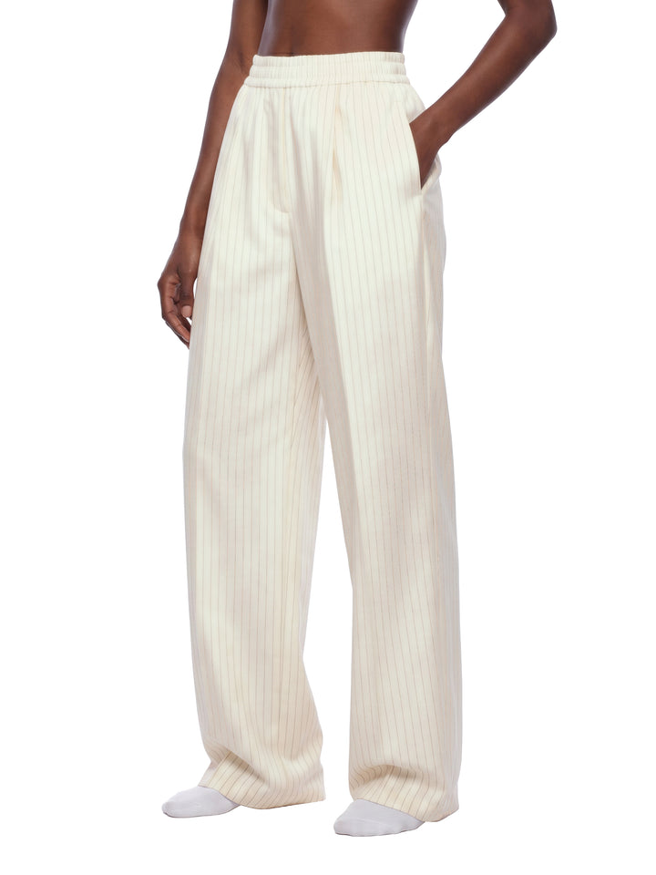 WOMEN PENT  Striped Pleated Pants