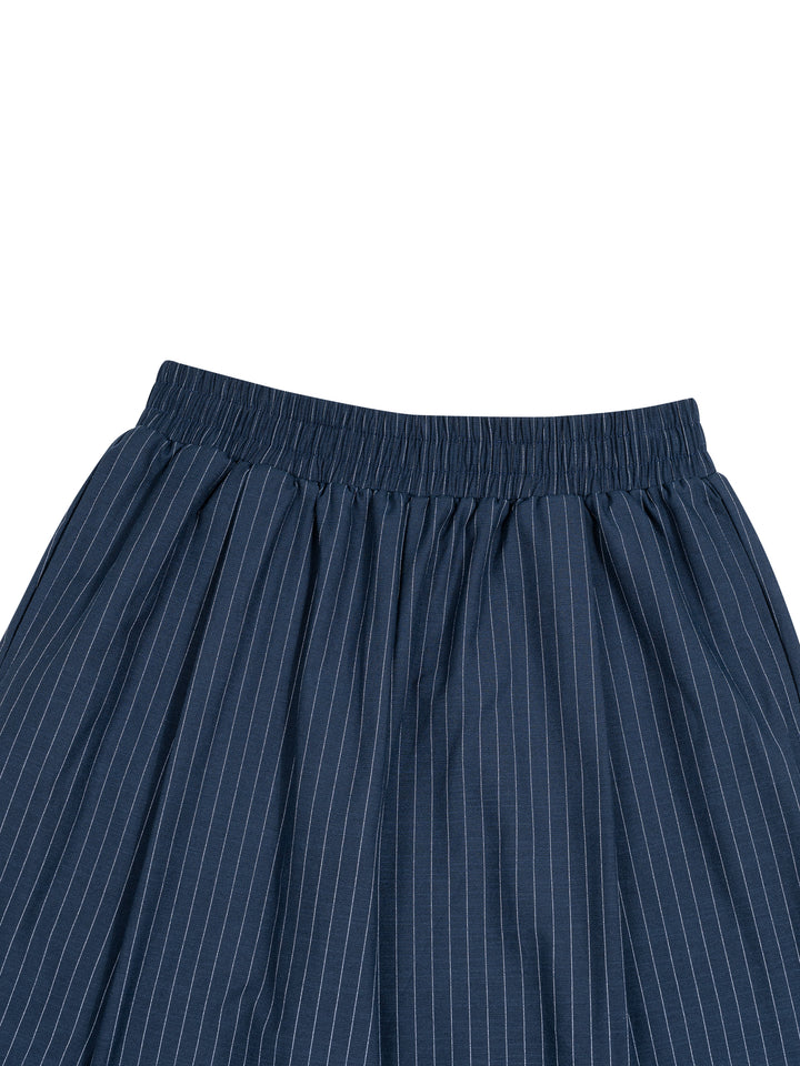 WOMEN PENT  Striped Pleated Pants