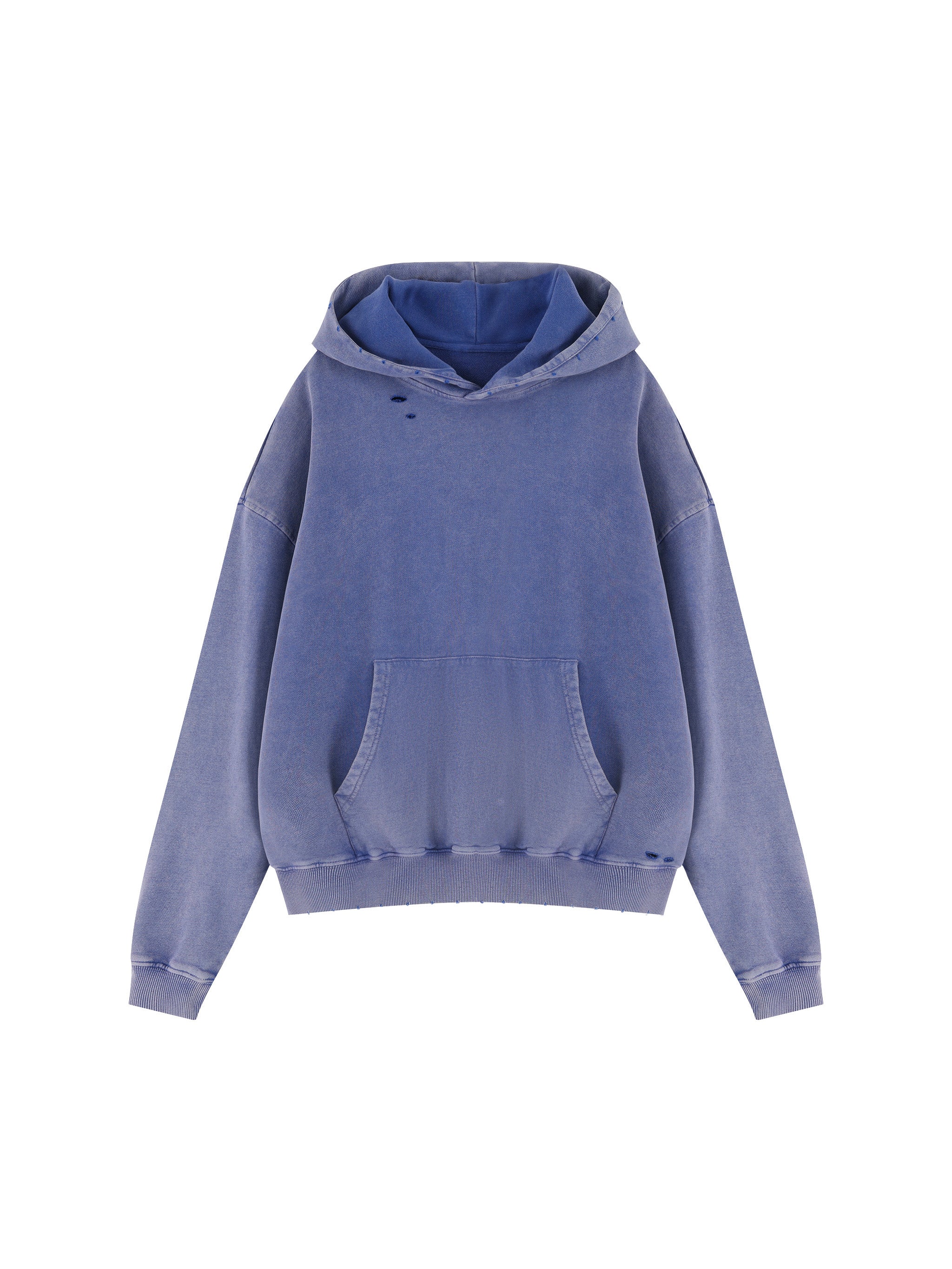 Unisex Mineral Wash Distressed Hoodie