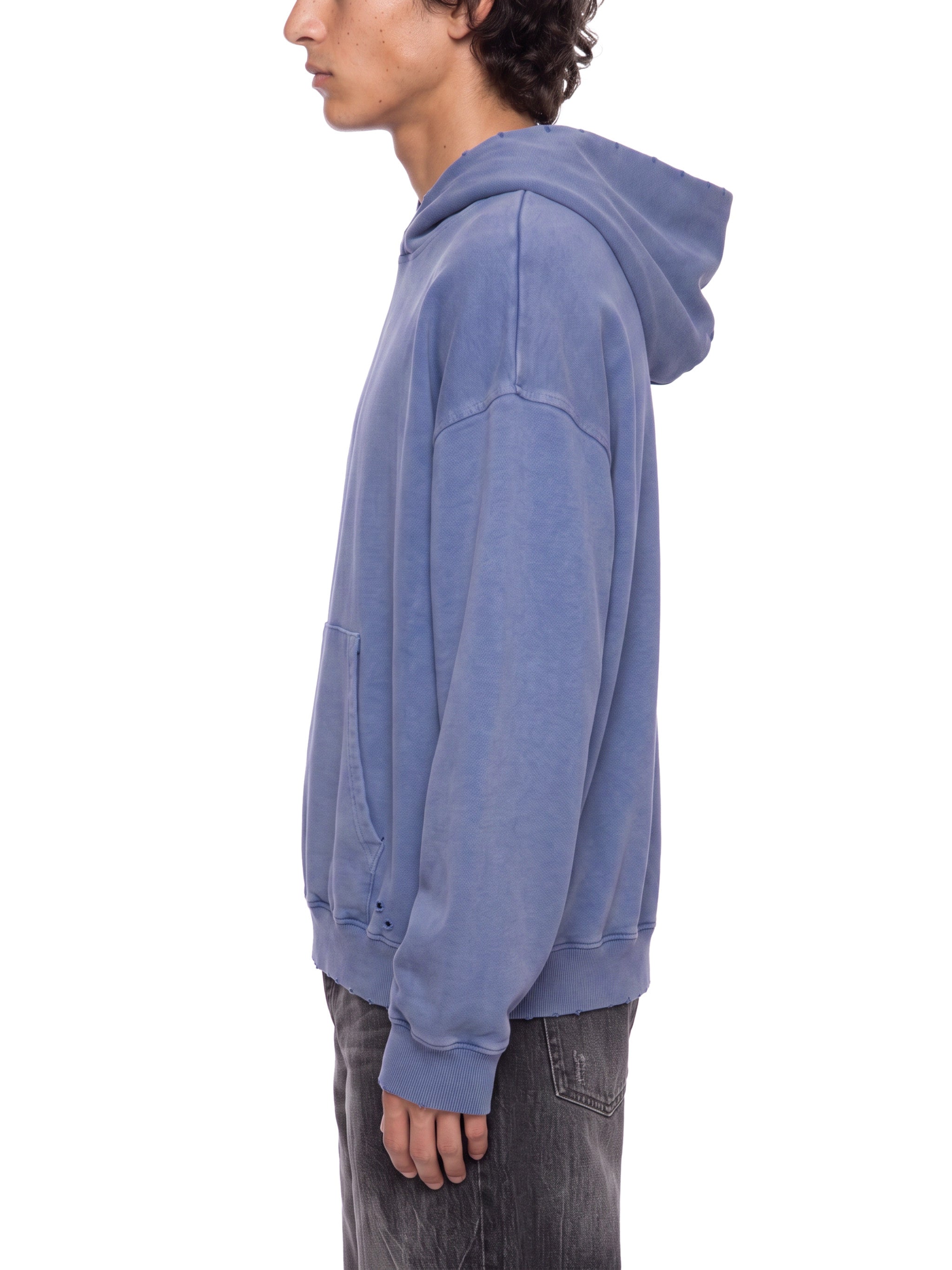 Unisex Mineral Wash Distressed Hoodie