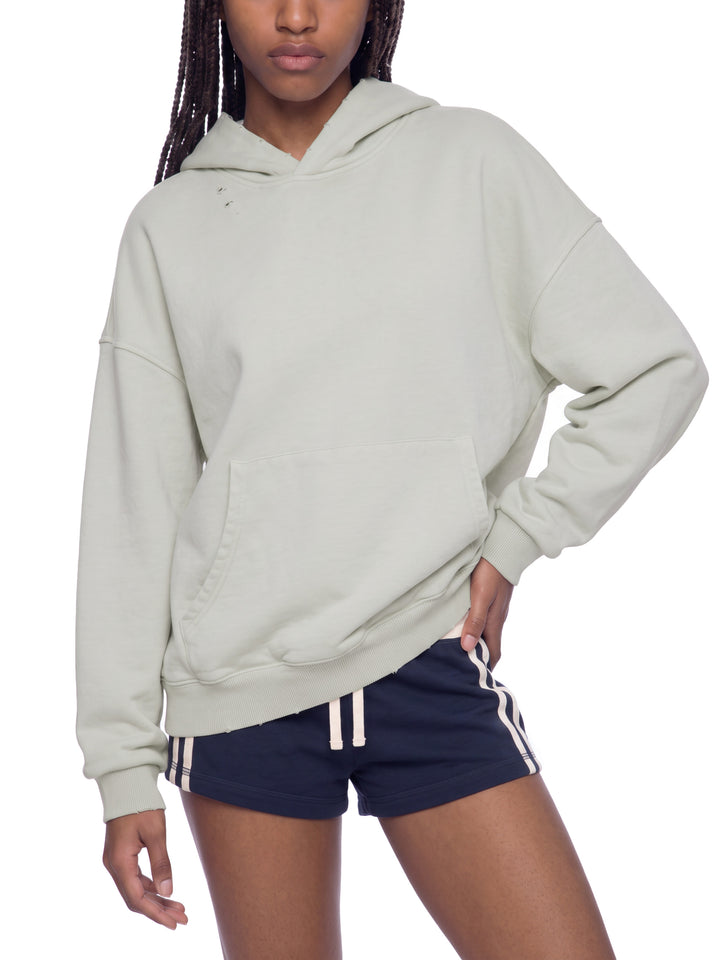 WOMEN HODDIES  Mineral Wash Distressed Hoodie