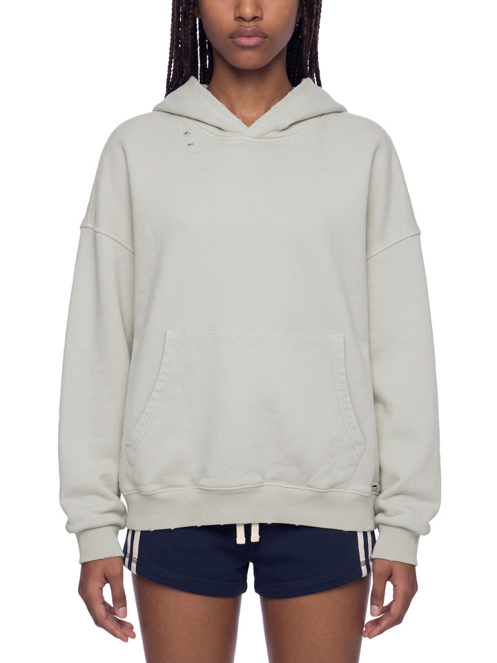 WOMEN HODDIES  Mineral Wash Distressed Hoodie