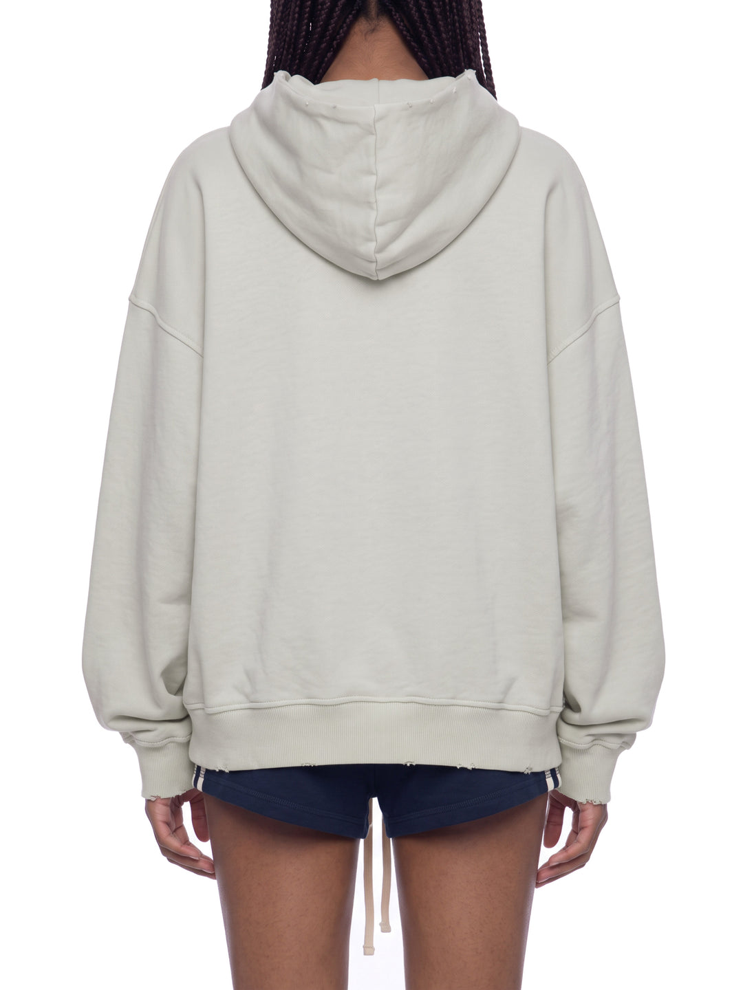 WOMEN HODDIES  Mineral Wash Distressed Hoodie