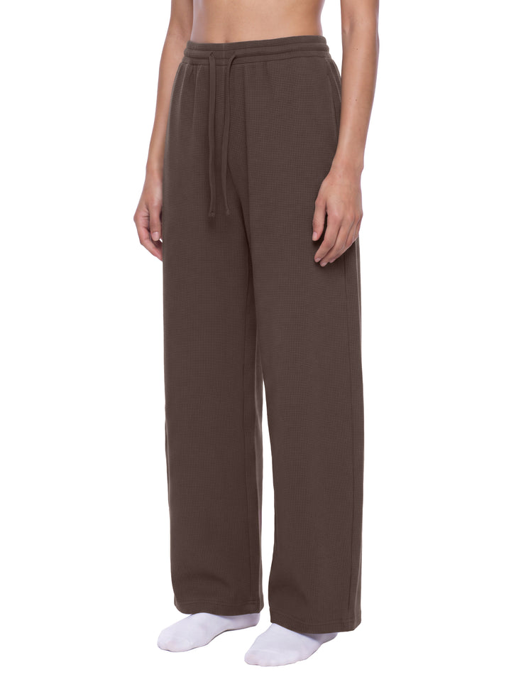 WOMEN PENT Waffle Barrel Leg Pants