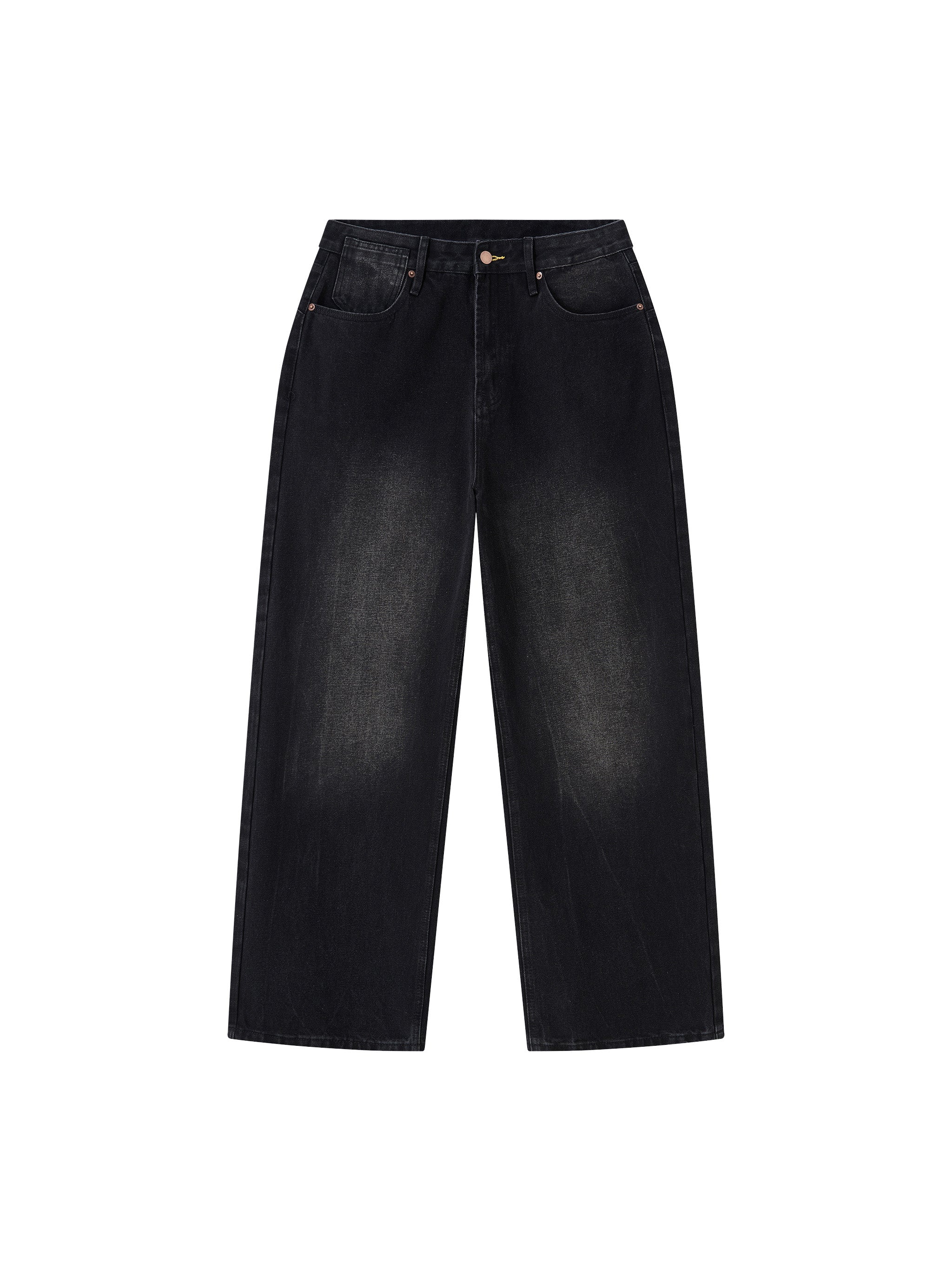 Men's Vintage Wash Wide Leg Jeans